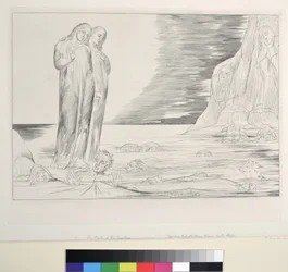 Der Kreis der Verräter: Dantes Fuß tritt Bocca degli Abbate, Inferno, Gesang XXXII, Illustration zur 